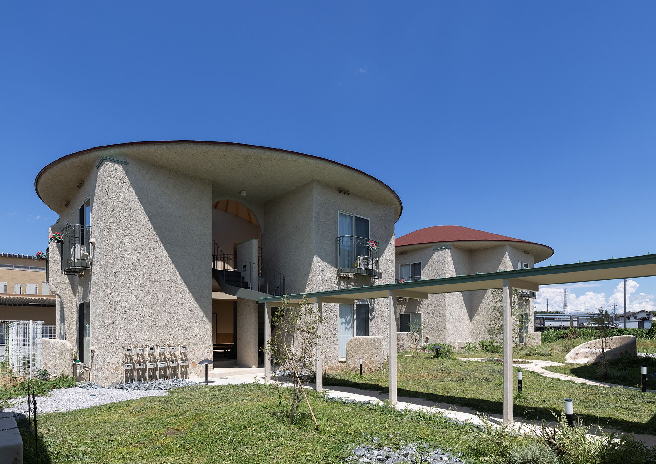 高崎の中庭のある寮 | アトリエ ボーヌ- 賃貸住宅建築設計・ローコスト＆長期高利回りの中庭アパルトメント - デザイナーズ物件・おしゃれ賃貸・ヨーロッパ風・賃貸経営・中庭・新しいアパート・丸山耕一 まるやまこういち・丸山保博 まるやまほはく