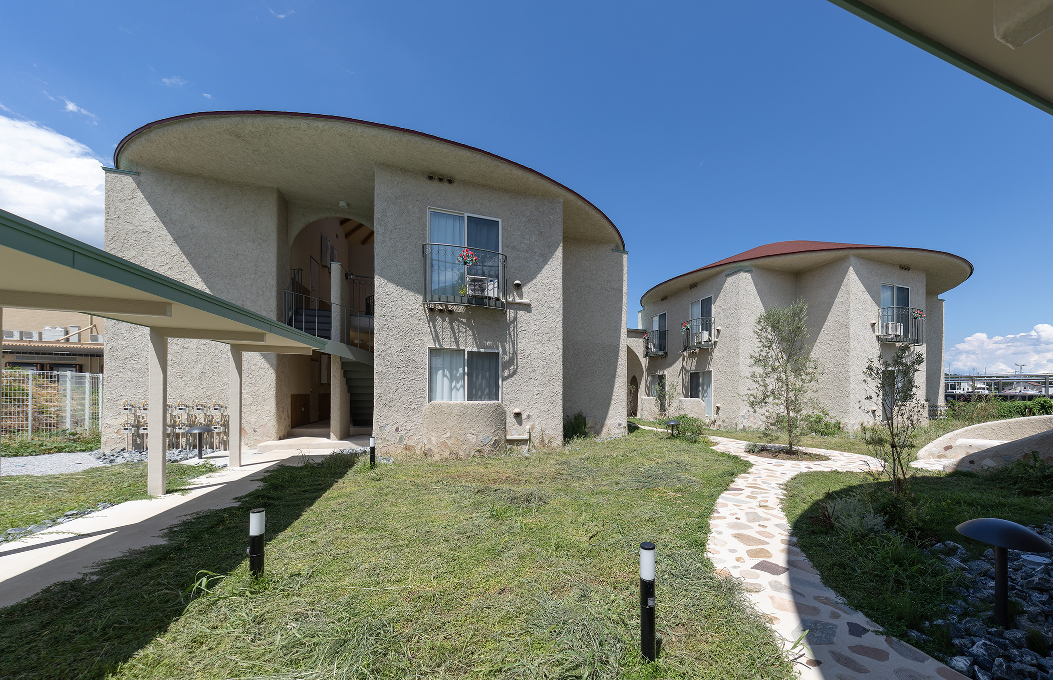 高崎の中庭のある寮 | アトリエ ボーヌ- 賃貸住宅建築設計・ローコスト＆長期高利回りの中庭アパルトメント - デザイナーズ物件・おしゃれ賃貸・ヨーロッパ風・賃貸経営・中庭・新しいアパート・丸山耕一 まるやまこういち・丸山保博 まるやまほはく