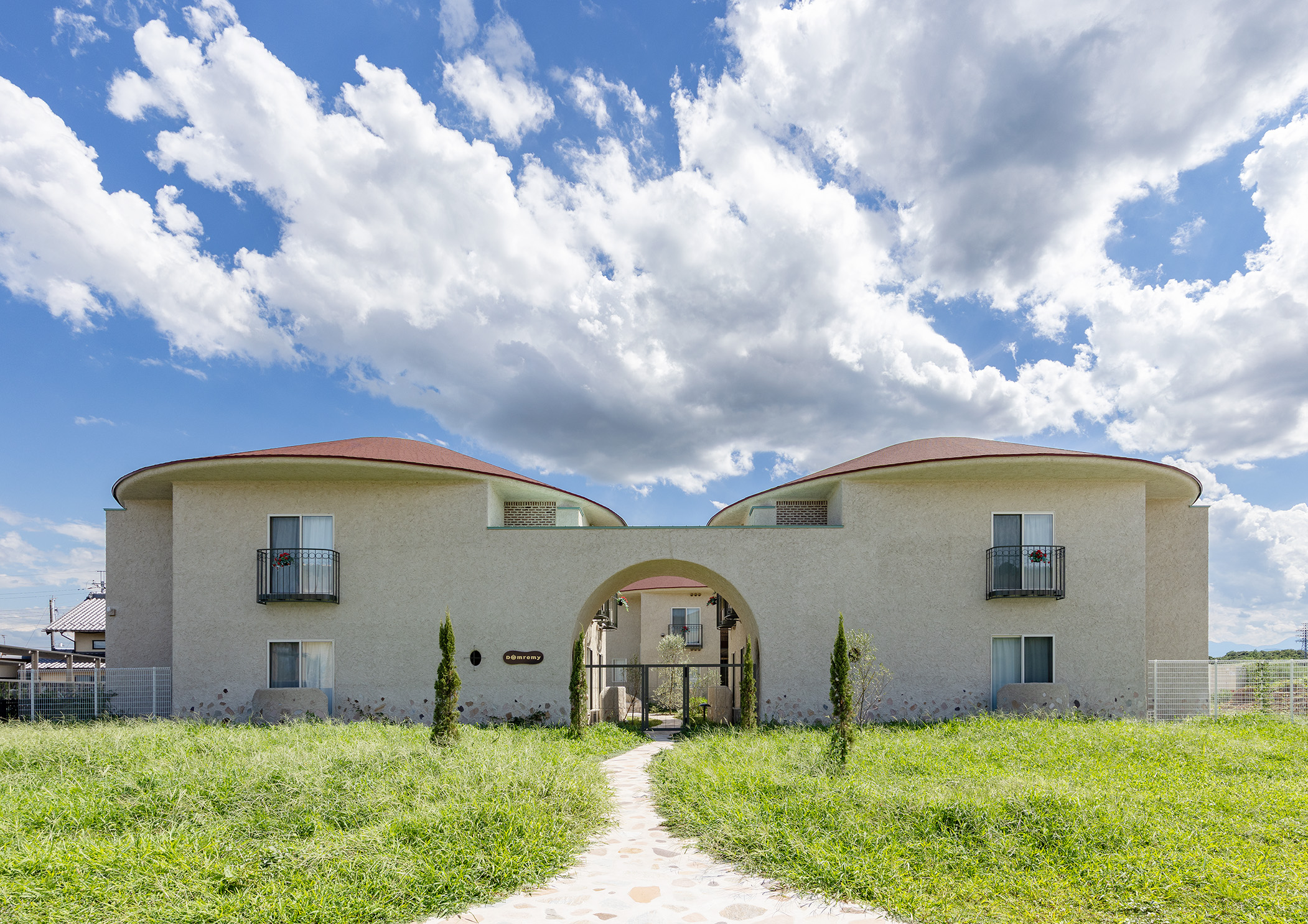 高崎の中庭のある寮 | アトリエ ボーヌ- 賃貸住宅建築設計・ローコスト＆長期高利回りの中庭アパルトメント - デザイナーズ物件・おしゃれ賃貸・ヨーロッパ風・賃貸経営・中庭・新しいアパート・丸山耕一 まるやまこういち・丸山保博 まるやまほはく